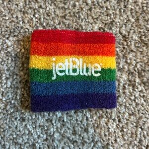 Jet blue Rainbow gay pride Wristband sweat band